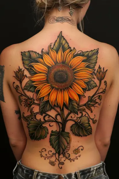 sunflower tattoo ideas 26