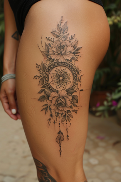 thigh tattoos for women 5