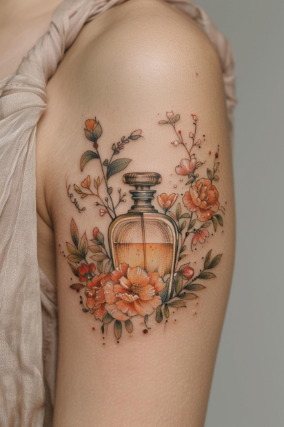 bicep tattoos for women 17