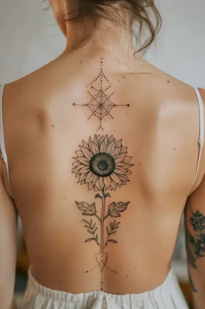 sunflower tattoo ideas 3