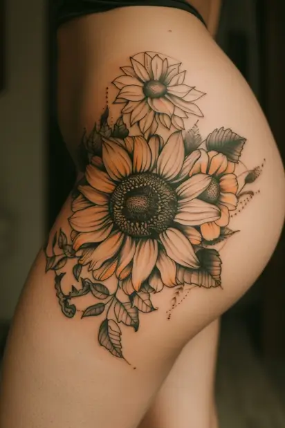 sunflower tattoo ideas 13