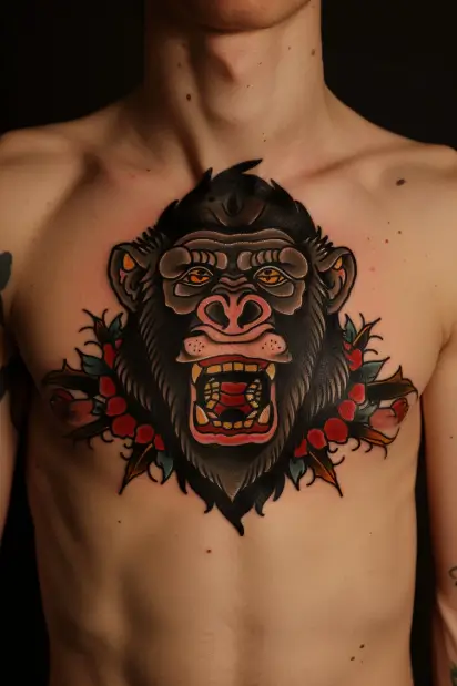 gorilla tattoo idea 1