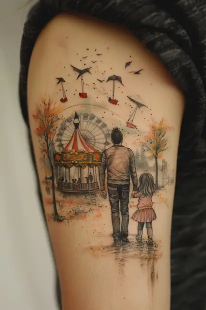 Father and Daughters Tattoo Ideas 24