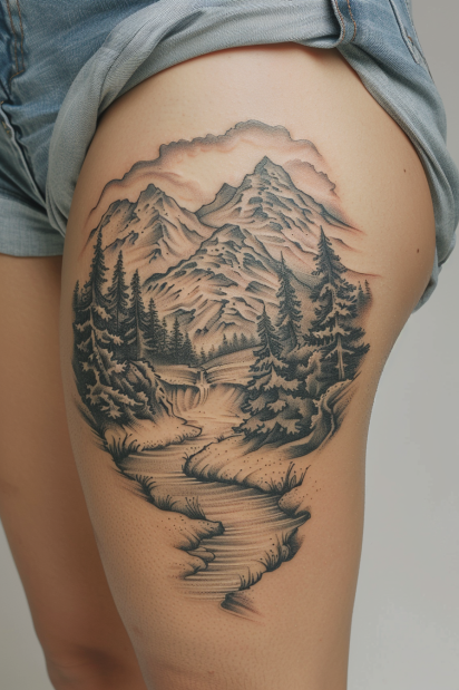 mountain tattoo design ideas 4
