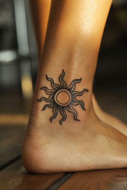 Small_sun_tattoo_tribal_design_foot_placement