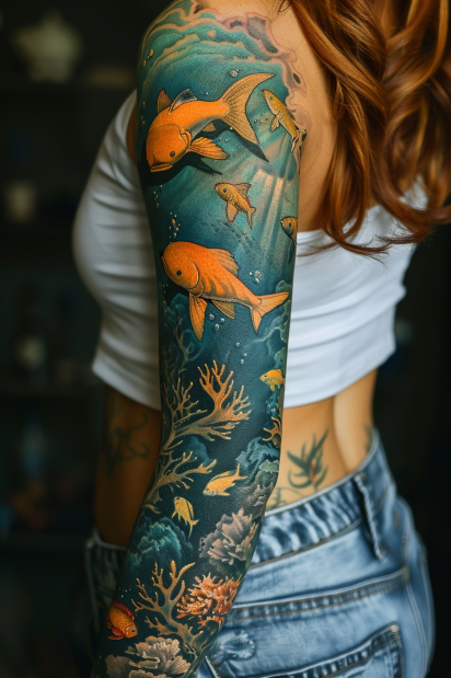 sleeve tattoos for women 18