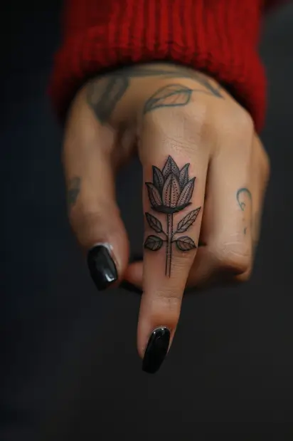 finger tattoos for women 10