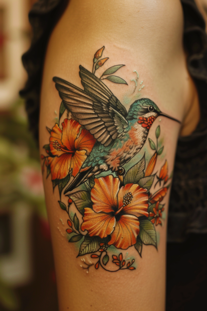 bicep tattoos for women 22