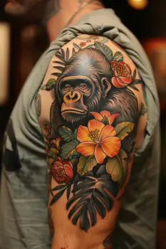 gorilla tattoo idea 8
