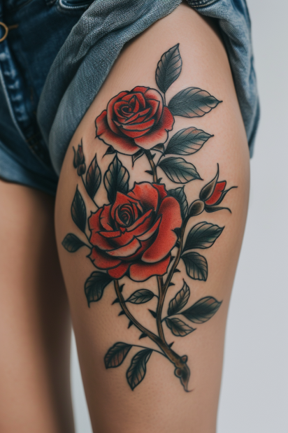 thigh tattoos for women 9