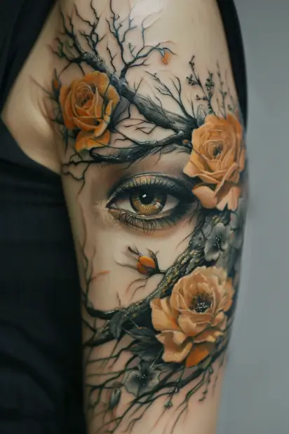 Flower Sleeve Tattoos For Women 23