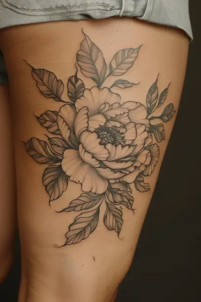 peony tattoo ideas 5