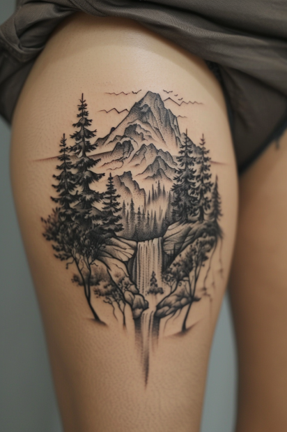 mountain tattoo design ideas 17