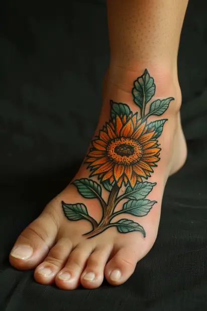 sunflower tattoo ideas 24