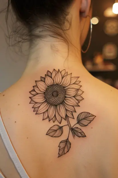 sunflower tattoo ideas 16