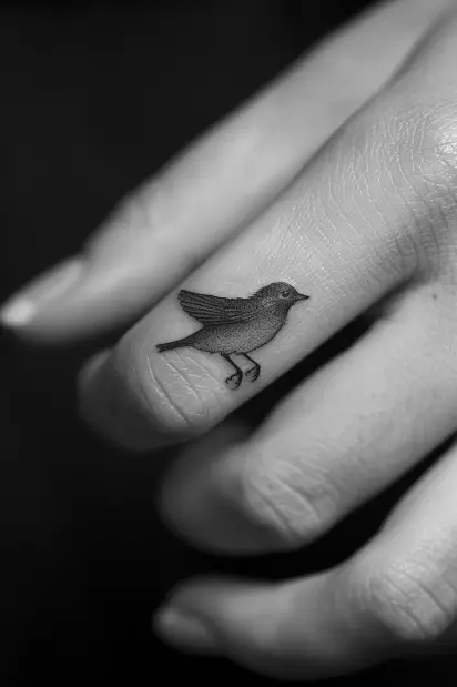finger tattoos for women 14