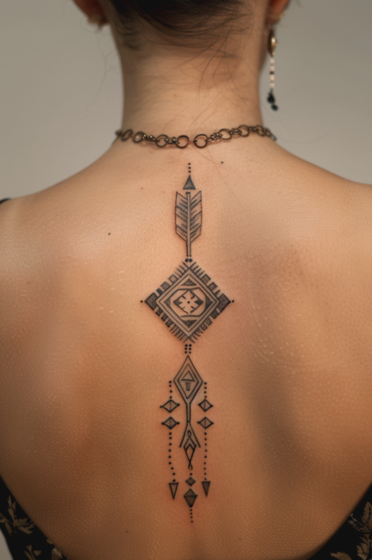 Minimalist Tribal Arrow Tattoo