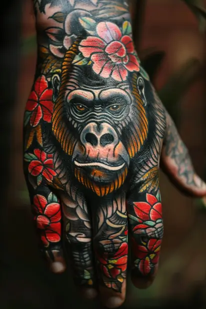 gorilla tattoo idea 9