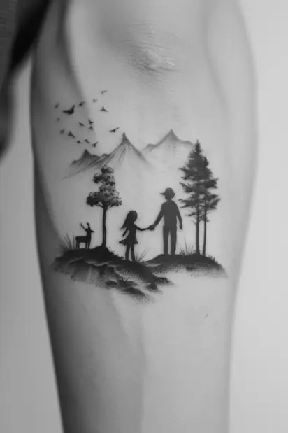 Father and Daughters Tattoo Ideas 1
