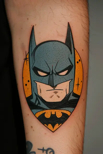 batman cartoon tattoo