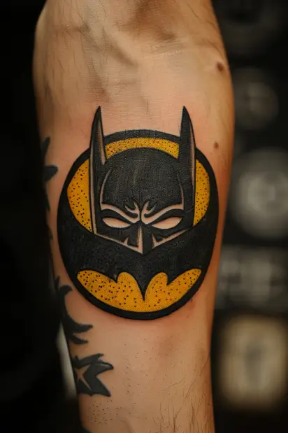 batman tattoo new school style