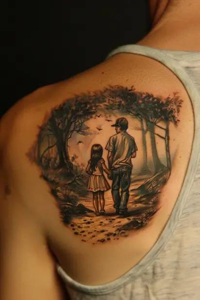 Father and Daughters Tattoo Ideas 27